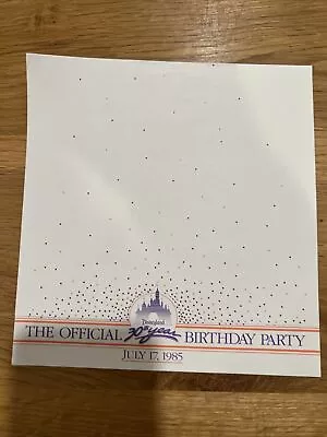 DISNEYLAND JULY 17 1985 The Official Birthday Party 30th Year Program • $28.52