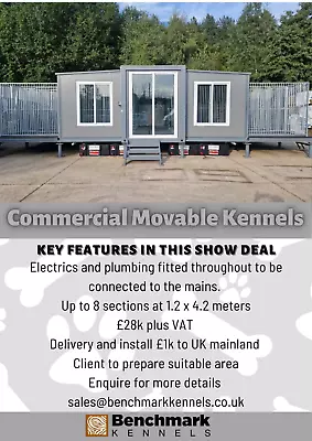 Commercial Dog Kennel Transportable Movable Breeding/boarding Kennels • £28000
