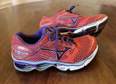 Mizuno Wave Creation 13 Women's Running Shoes Size 7.5 Red Purple • $60