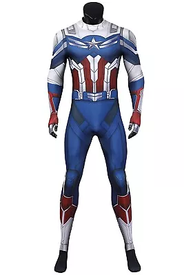 The Falcon And The Winter Soldier Printed Jumpsuit Costume Cosplay Halloween • $138.17