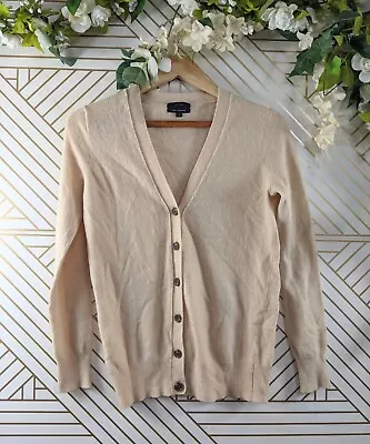 J. Crew Women's Wool Cashmere V-Neck Button Boyfriend Cardigan Sweater E1278 • $14.99