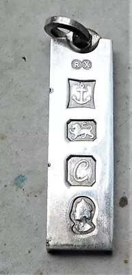 £11.50 • Buy NO RESERVE 1977 1/2 Oz Jubilee Sterling Silver Ingot Pendant Vintage