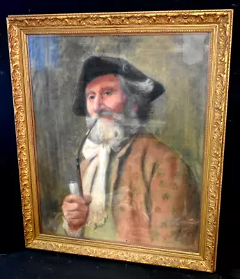 Pastel Painting Portrait Of Sailor French School Signed 18th Century Style • £170.16