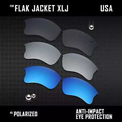 Anti Scratch Polarized Replacement Lenses For-Oakley Flak Jacket XLJ Options • $26.75