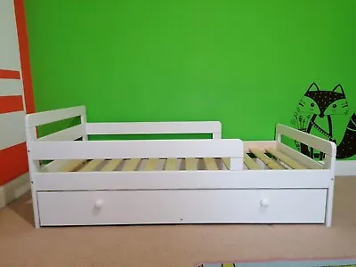 £100 • Buy Habitat Ellis Toddler Bed Frame With Storage White Used Kids Children SecondHand