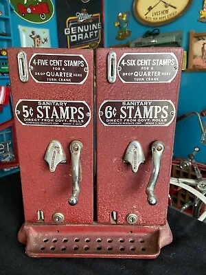 Vintage Schermack 5 & 6 Cent  Postage Stamp Vending Machine Double Machine  • $280