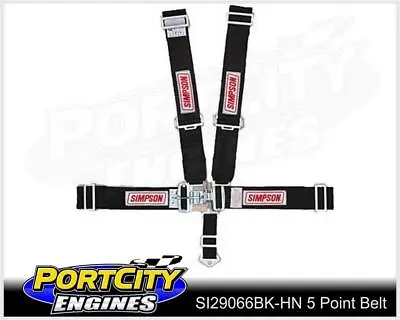 Simpson Sprint Car Latch & Link 5 Point Harness Wrap Around Hanns SI29066BK-HN • $386.95