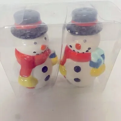 $20 • Buy Vintage In Package Christmas Snowman Frosty Salt & Pepper Shakers .