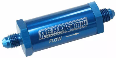 Aeroflow -4AN Inline Fuel & Oil Filter Blue 30 Micron Washable AF607-04 • $43.53