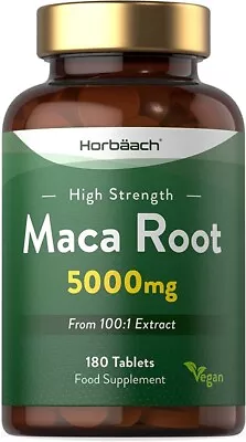£9.70 • Buy MACA ROOT HIGH STRENGTH EXTRACT CAPSULES 5000mg 180 VEGAN 3 MONTH SUPPLY.  /