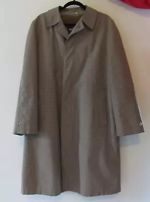 Vintage Rainfair Rain Plaid Trench Coat Jacket 40 L Stylish Retro Madmen MCM • $40