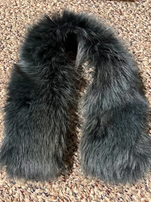 $39 • Buy Real Dark Teal Fox Fur Collar Stole Trim