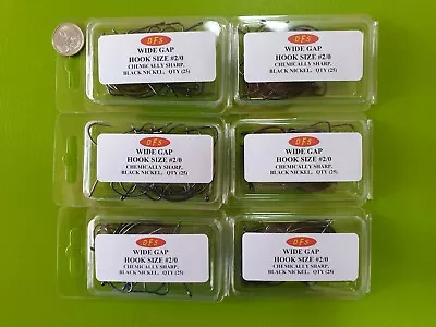 150x DFS 2/0 WIDE GAP Fishing Hooks Chemical Sharp Tackle • $18.57