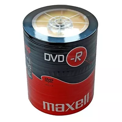 Maxell 16x DVD-R 4.7GB - 100 Discs (275733) Cello Wrap • £24.57