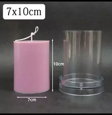 Cylinder Candle Mold Plastic Pillar Candle Molds 7cm X 10 Cm • £5