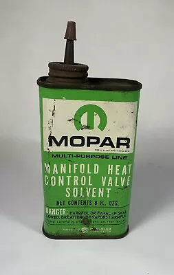 Vtg Mopar Can 8oz Green Manifold Heat Valve Solvent Chrysler Oil MADE IN USA • $29.99