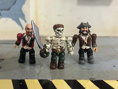 Mega Bloks Pirates Of The Caribbean Figure Lot Of 3 Crew Members Skeleton • $21.49