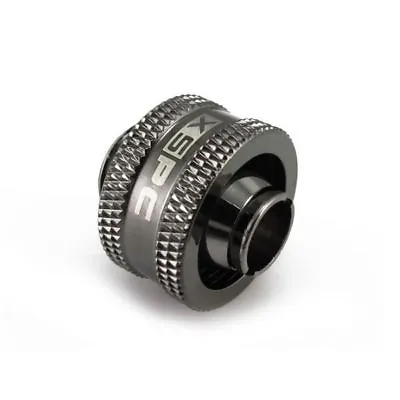 XSPC G1/4 To 3/8 ID 1/2 OD Compression Fitting V2 - Black Chrome • £6.99