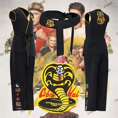 Easter Playwear Cobra Kai Karate Costume Adult And Child Cosplay Costumes UK • £17.88