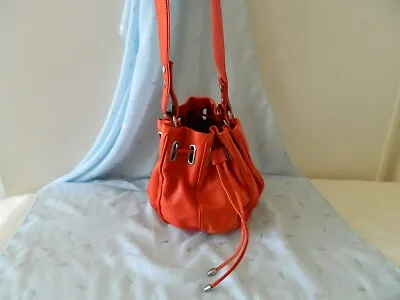 $30 • Buy MIMCO Leather Shoulder Bag Red/Orange Colour Wide Shoulder Crossbody Strap