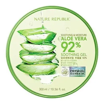 Nature Republic New Soothing Moisture Aloe Vera Gel 92 Percent Korean Cosmetics • $11.19