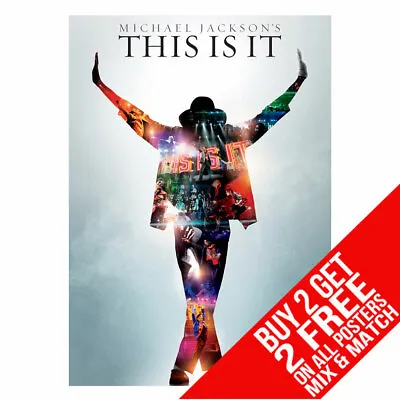 This Is It Bb1 Michael Jackson Poster Art Print A4 A3 Size Buy 2 Get Any 2 Free • £8.97