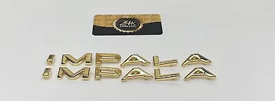 New 1963 63 24K Gold Chevrolet Impala Quarter Panel Emblem Letters IMPALA • $273.46