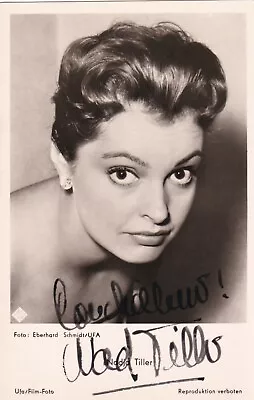 NADJA TILLER ALLURING POSE HAND SIGNED AUTOGRAPH PORTRAIT 1940s ORIG Photo 59 • $23.99