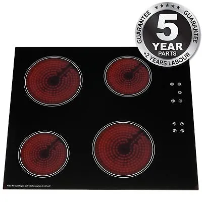 SIA CERH60BL 60cm 4 Zone Touch Control Electric Ceramic Hob In Black • £129.99