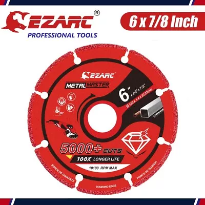 EZARC Diamond Cutting Wheel 6 X 7/8 Inch For Metal Cut Off Wheel Disc 5000+ Cuts • $17.09