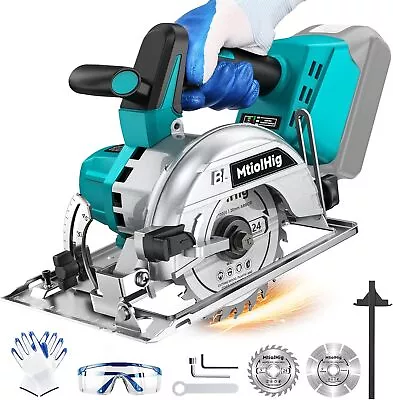 5  Cordless Circular Saw For Makita 18V Battery 6000RPM Brushless Compact Tile • $68.99