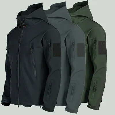 Mens Jacket Military Tactical Waterproof Soft Shell Work Windbreaker Coat • $33.38