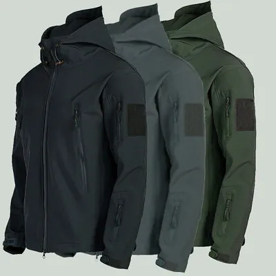 $39.99 • Buy Mens Jacket Waterproof Military Tactical Soft Shell Jacket Work Windbreaker Coat