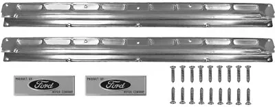 NEW! 1965-1966 Ford Mustang COUPE Fastback SCUFF PLATES Pair W/ Screws Plates • $49.95