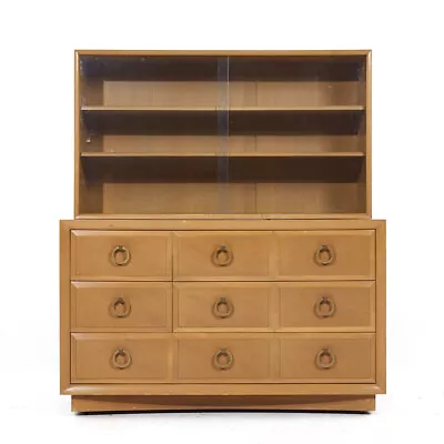 Robsjohn Gibbings For Widdicomb Modern MCM Maple And Brass Credenza With Hutch • $4447