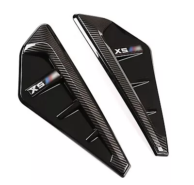 2 X Carbon Fiber Side Wing Air Flow Fender Vent Cover For BMW X5 X5M G05 2019-23 • $52.99