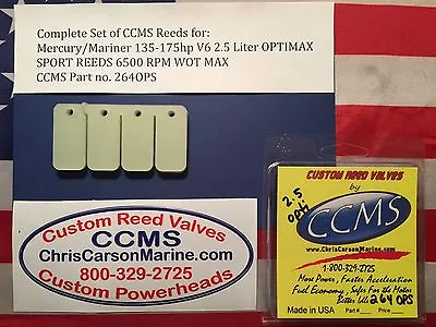 CCMS Mercury/Mariner Sport Reed Valve 135-175hp V6 2.5 Liter OPTIMAX PN.264OPS • $120