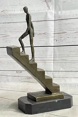 Mario Nick's Abstract Modern Stair Climbing Bronze Sculpture Hand Made Sale • $179.50