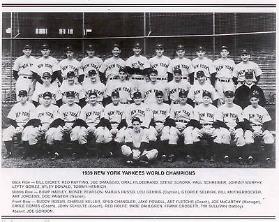 $13.45 • Buy New York Yankees Daily News RePrint Of 1939 World Series Team Photo & Headline