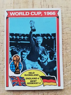 £14.95 • Buy Rare!  Bobby Moore England 1966 World Cup Topps Chewing Gum Card (1978)