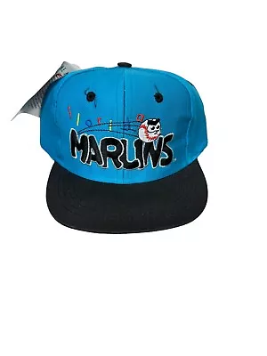 Vintage Florida Marlins 90s Youth Size Snapback Hat Cap Drew Pearson MLB • $29.90