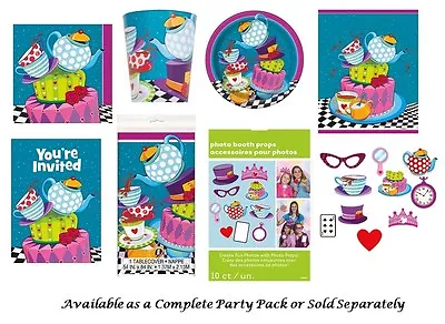 Mad Hatter Tea Party Alice In Wonderland Plates Napkins Cups Photo Props Invites • $3.86