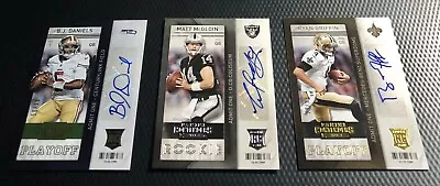 2013 Panini Contenders 3-Card NFL Rookie Auto Lot - Griffin Daniels McGloin • $15