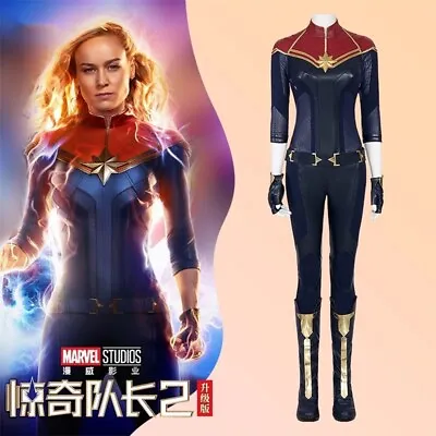 Marvel The Marvels Ms. Marvel Cosplay Jumpsuit Outfits Halloween Tights Bodysuit • $93.13