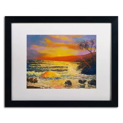 Manor Shadian Maui Sunset Black Wooden Framed Art 18 X 22 Inches • $61.06