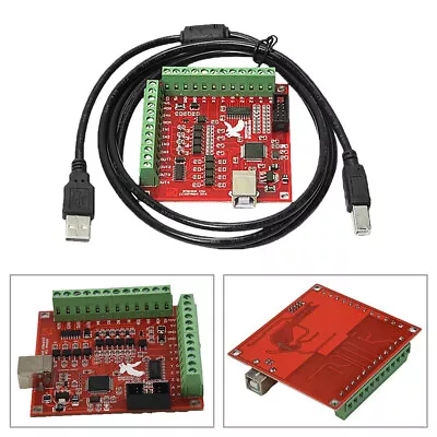 CNC USB MACH3 100Khz Breakout Board 4-Axis Interface Driver Motion Controller • £14.47