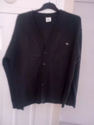 Mens3xl Lacoste Vintage Cardigan In Slate Grey • £22.50