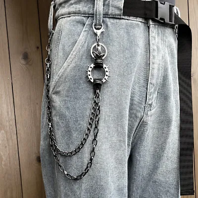 Men's Pants Wallet Chain Bicycle Truck Driver  Punk Rivet Jeans Chain Hiphop • $15.29