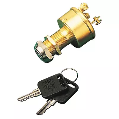 Ignition Switch Three Position Brass Seadog 4203501 Marine Boat Supply Parts • $34.99