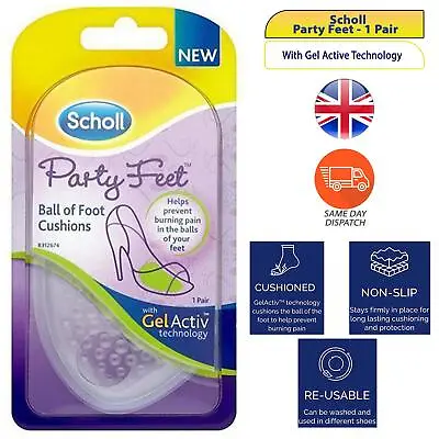 £3.99 • Buy Scholl Party Feet Ball Of Foot Cushions With Women's Shoes GelActiv Technology